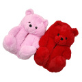 Hiver fausse fur maison chaussure en enfant en bas âge du peluche peluche peluche grande dame sandales glissa